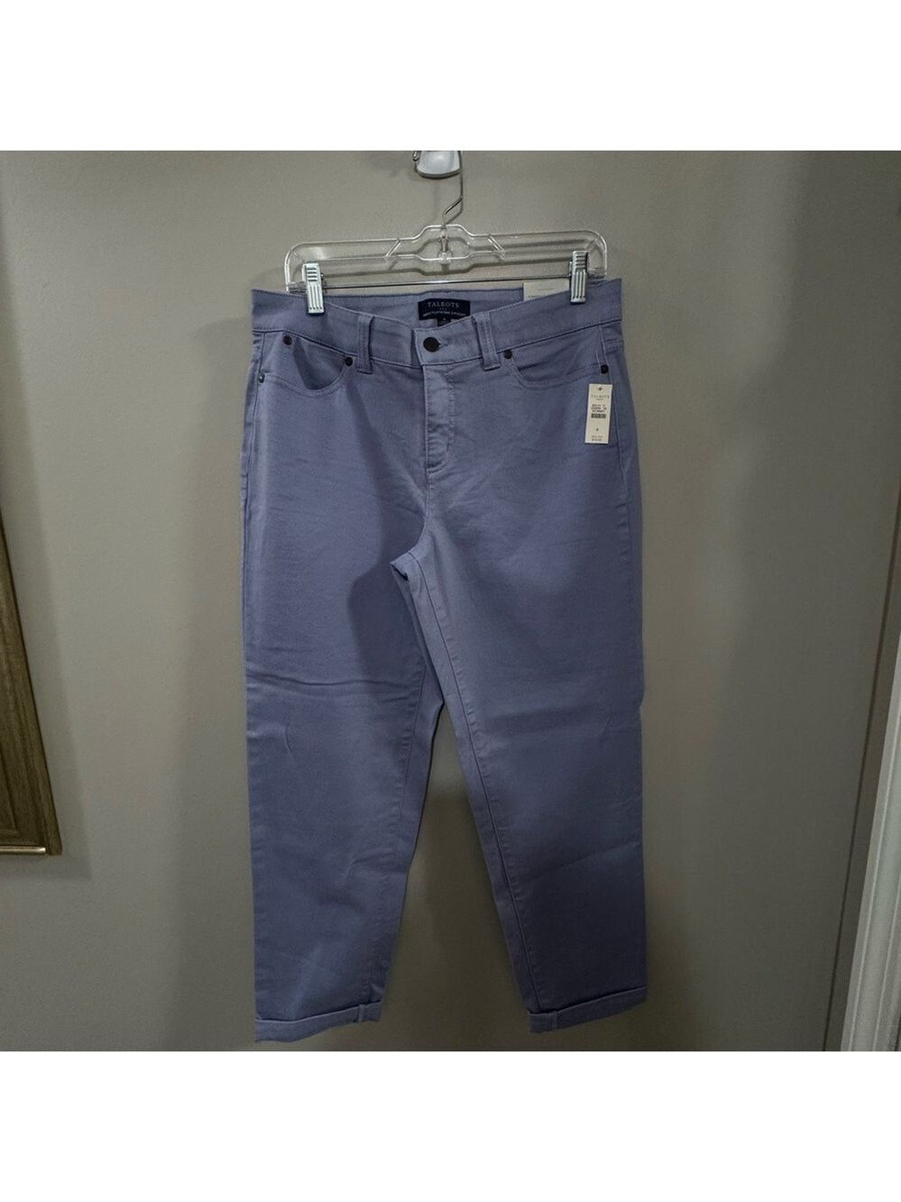 NWT Talbots Women's Simply Flattering 5-Pocket Ankle Cuffed Pants. Size 8